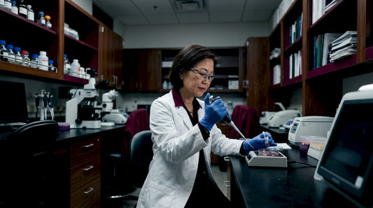 Scientist preparing immune cells in lab
