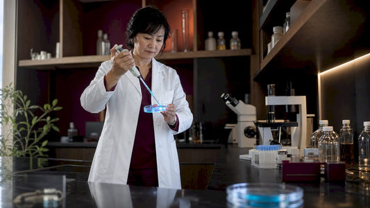 Scientist working on NMN research in lab