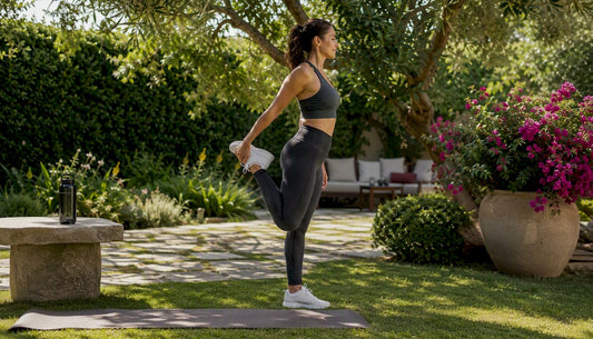 Person stretching preparing for workout
