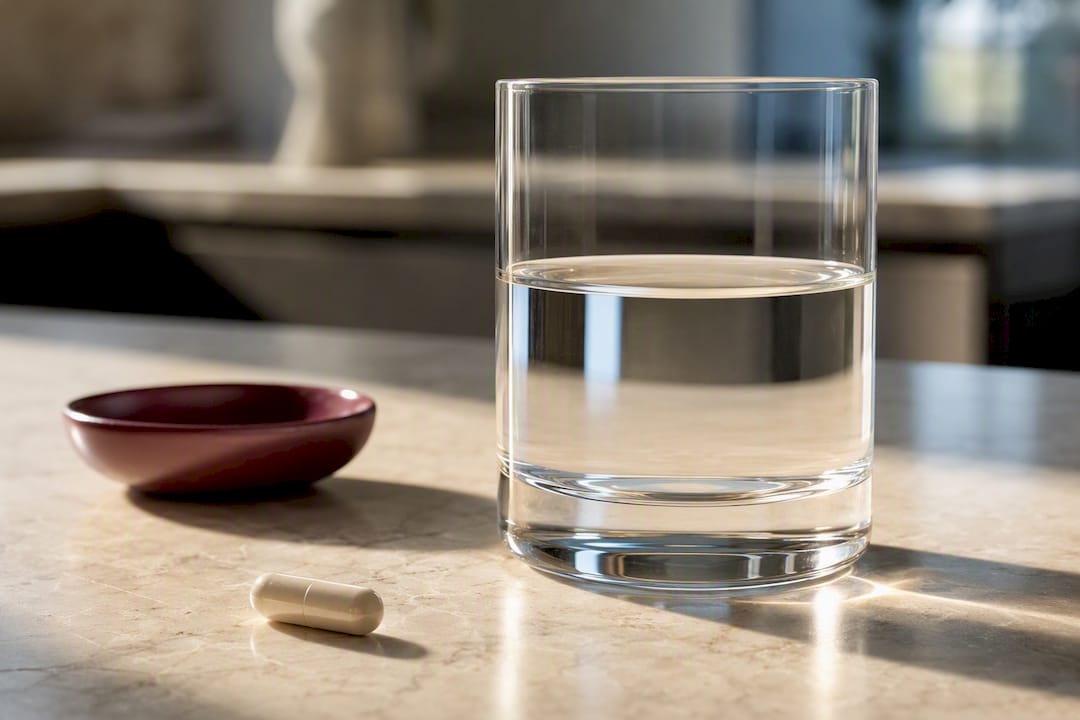 Anonymous capsule and water for NMN dosing